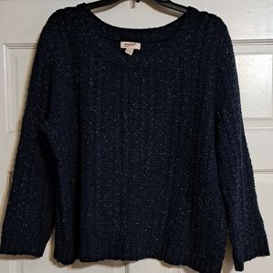EUC Navy blue heavy knit sweater